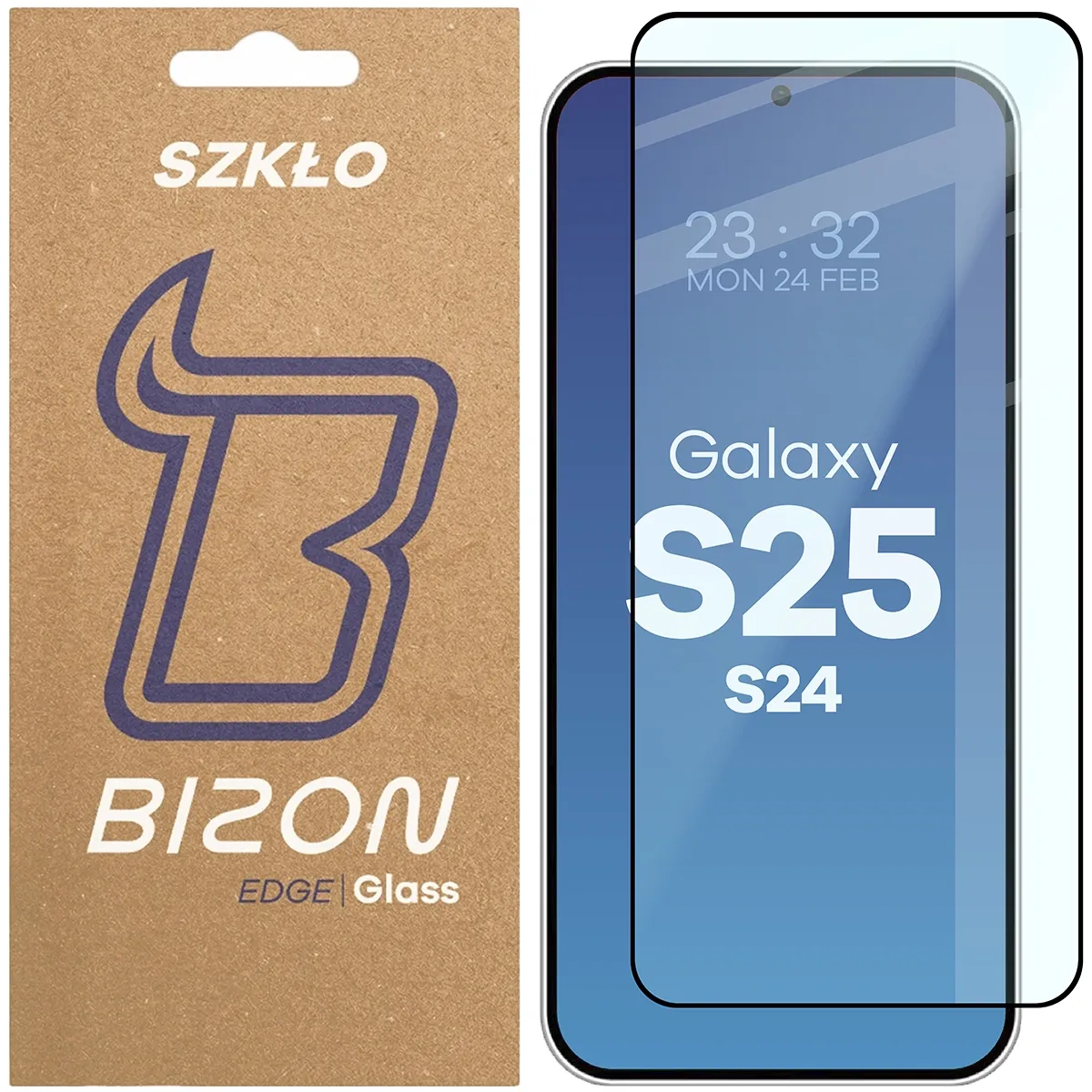 Szkło hartowane Bizon Glass Edge dla Samsung Galaxy S25 / S24